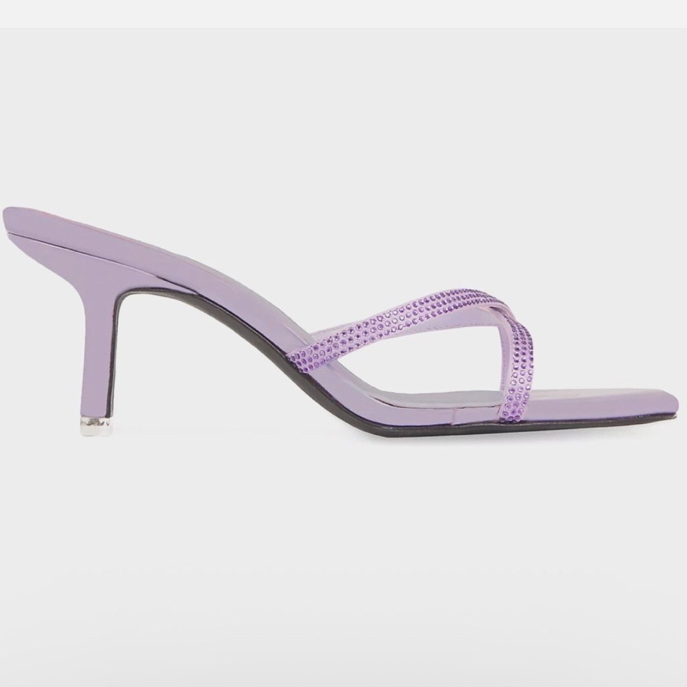 🌸BLACK SUEDE STUDIO🌸 Ari Lavender Crystals Sandals Size: 36.5 - Picture 2 of 10